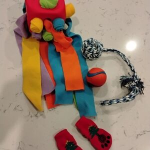 BUNDLE 3 for $10 Colorful Pet Toy Set with Rope and Ball